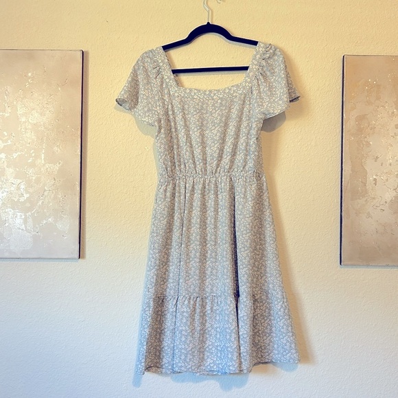 Anthropologie Monteau tiered flutter-sleeve dress - Picture 6 of 12